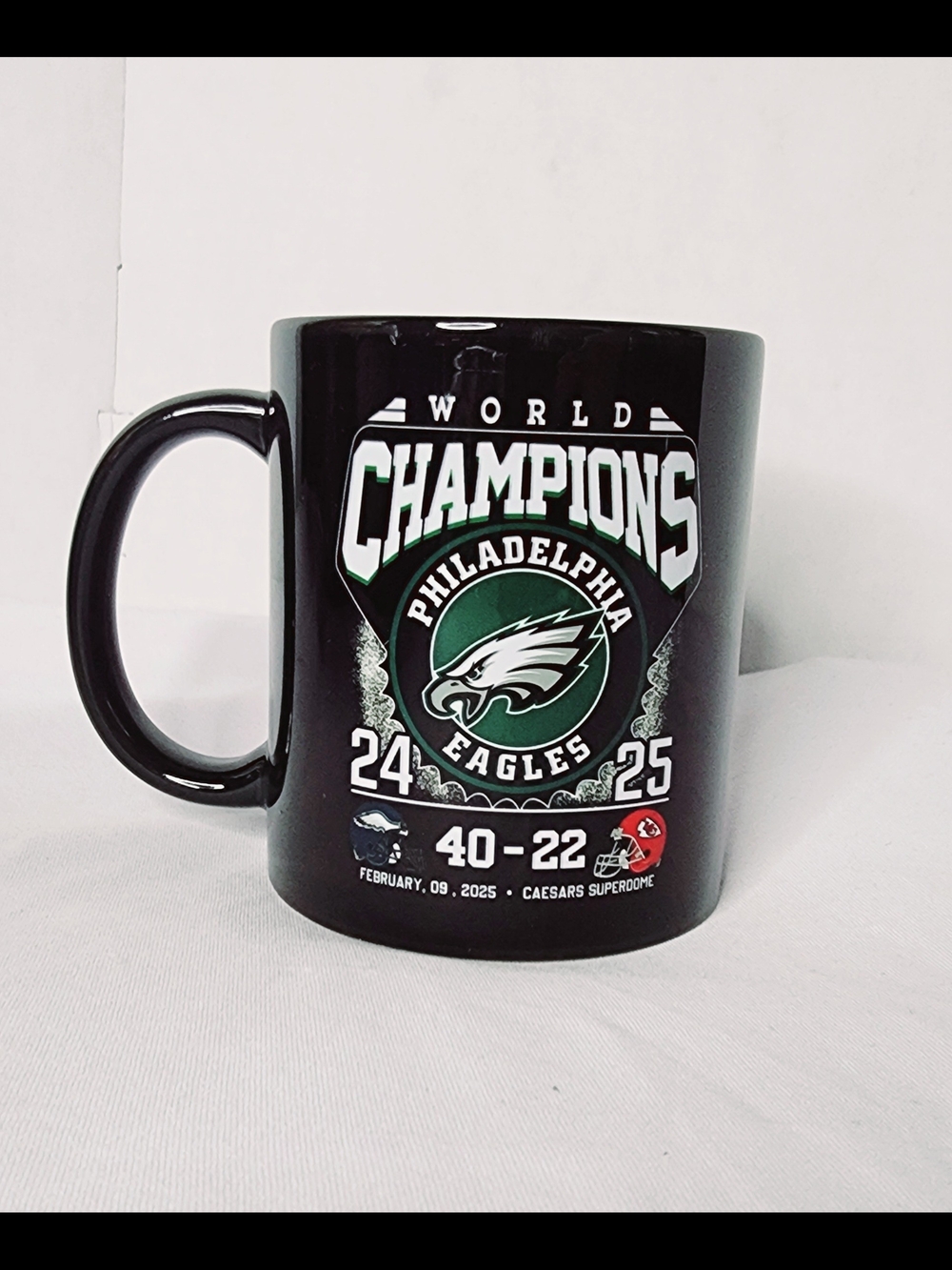 Philadelphia Eagles Super Bowl LIX Champions Mug 2025 World Champions